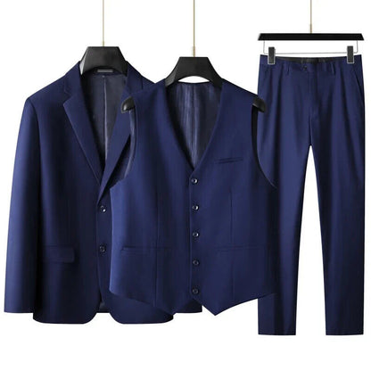Men's Suit (suit + Vest + Trousers) Plus Fat Wedding Dress 3/2 Sets FourSeasons