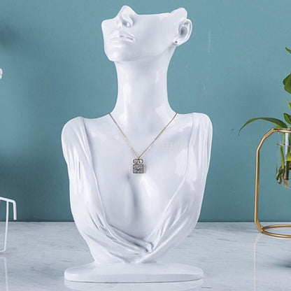 Jewelry Display Necklace Holders Resin Mannequin Organizer Bust Stands 20x7x32cm