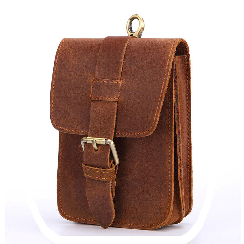 Men's Belt Waist Bag Mobile Phone Bag Shoulder Waist Bag Leather