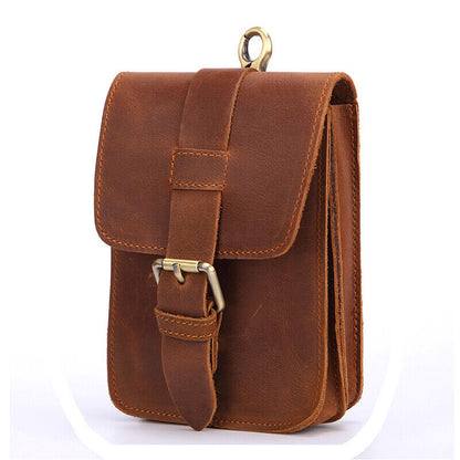 Men's Belt Waist Bag Mobile Phone Bag Shoulder Waist Bag Leather