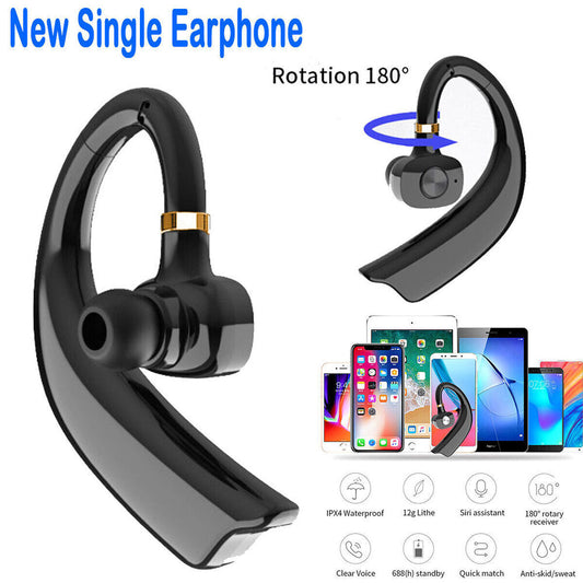 Trucker Wireless Headset Bluetooth 5.1 Earpiece Dual Mic Earbud Noise Cancelling