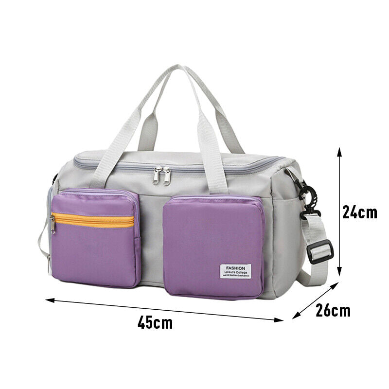 Holdall Sports Fitness Bag Leisure Yoga Bag Large Capacity Travel Shoulder Bag