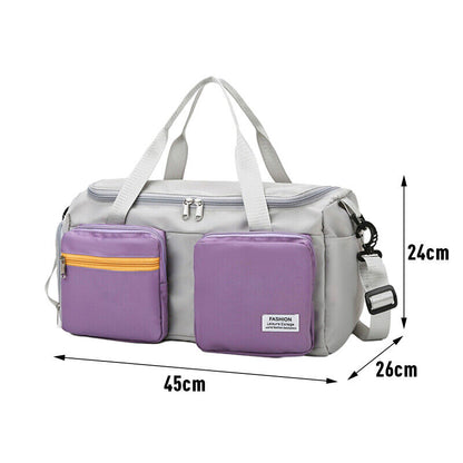 Holdall Sports Fitness Bag Leisure Yoga Bag Large Capacity Travel Shoulder Bag