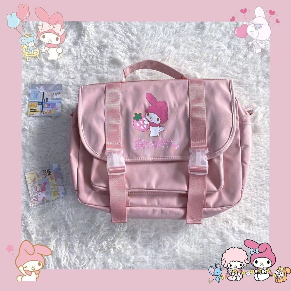 Sanrio Student Diagonal Straddle Bag Cinnamonroll Kuromi Backpack Uniform Bag