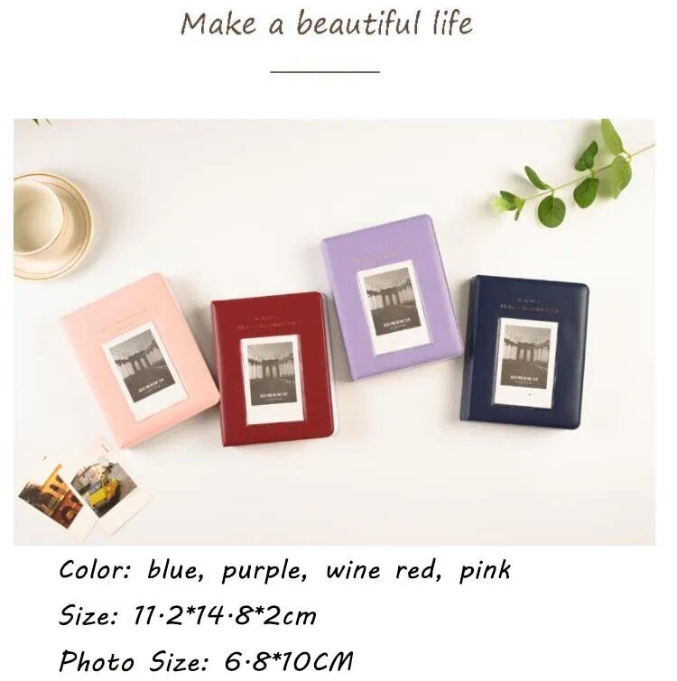 Photo Album 64 Pockets Mini Polaroid Photocard Holder Scrapbook Pictures Storage