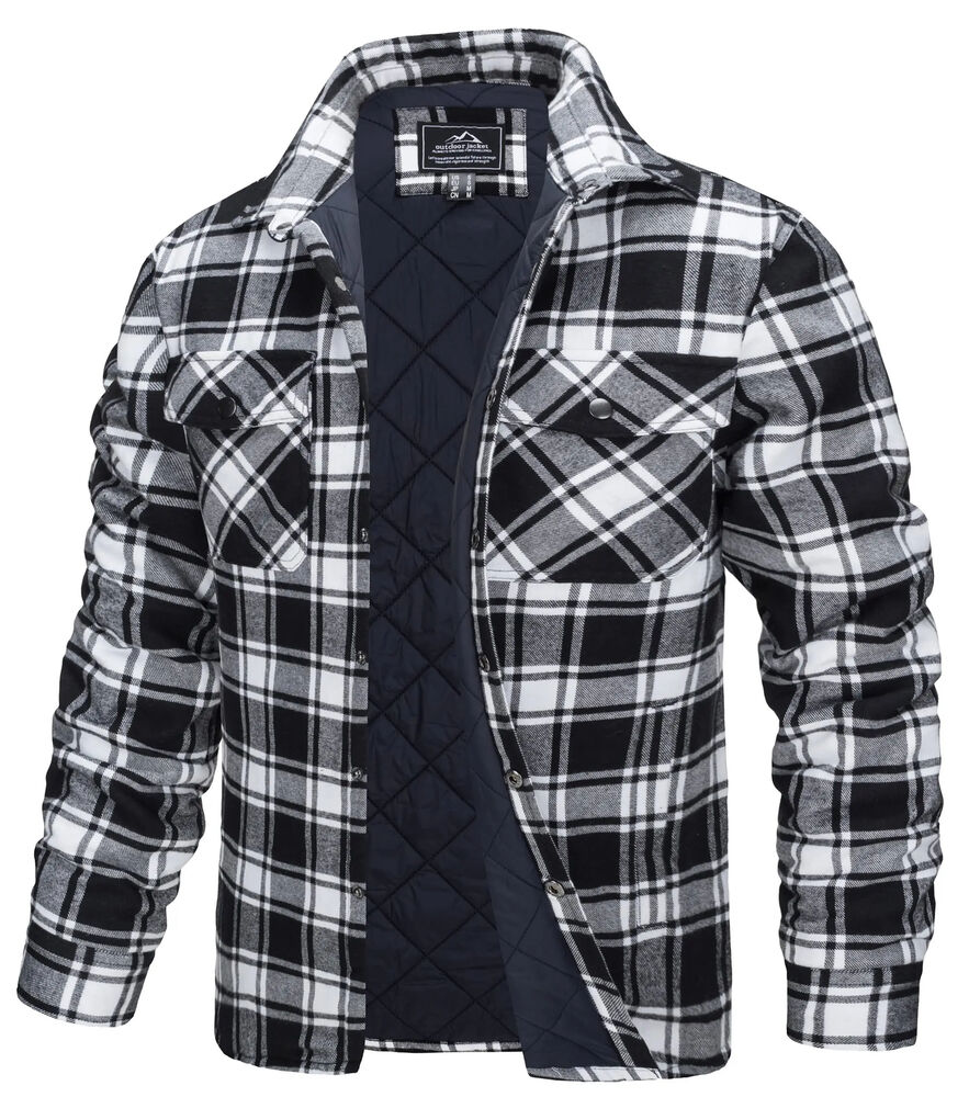 Jackets Mens Shirt Jacket Multi-Pockets Outwear Hiking Coats Tops