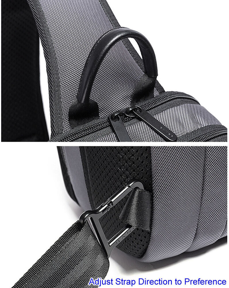 TSA Lock Charging Port Water Resistant Chest Pack Sling Bag One Strap Backpack
