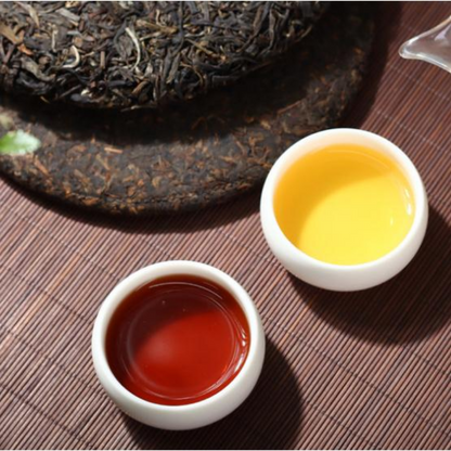 2Pcs Yunnan Pu-erh Tea Cake Mansong Ripe and Raw Puerh Tea Chinese Old Pu'er Tea