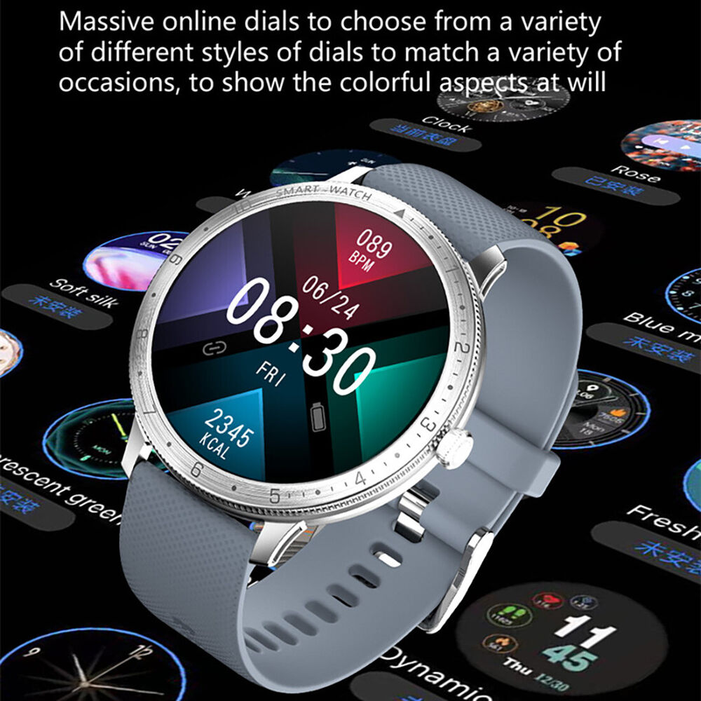 Bluetooth 5.0 Smart Watch Heart Rate Blood Pressure Oxygen Waterproof Bracelet