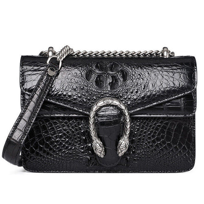 Handcrafted Real AlligatorCrocodile Skin Leather Luxury Women Sling Shoulder Bag