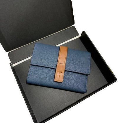 Short Wallet Contras Colors Zipper Wallet Multi-card Coin Purse 3-fold Polyester