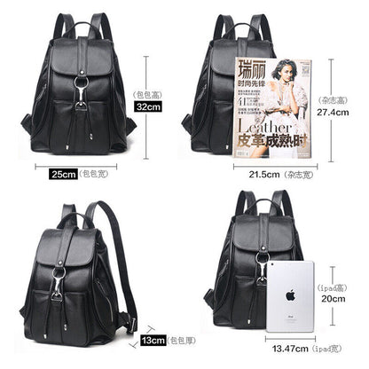 Genuine Leather Women's Backpack Travel Bag Rucksack Shoulder Bag School Bag