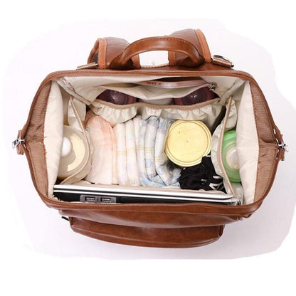 Pu Leather Diaper Bag Backpack Maternity Bag for Stroller Baby Mummy Bags Bag