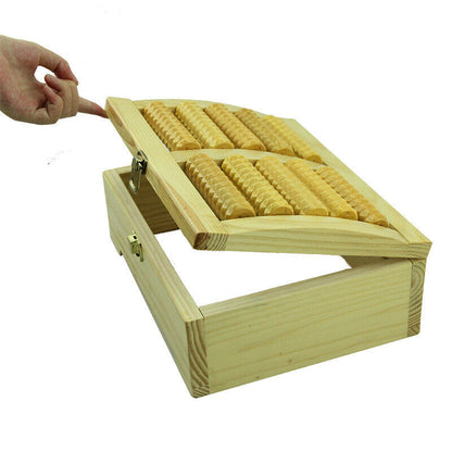 Wooden Moxibustion Box Foot Massage Wheel Foot Moxa Box Roller Mugwort Tool艾灸艾条