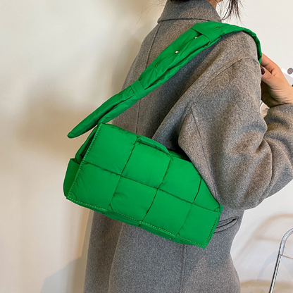 Winter Woven Cotton Women Crossbody Bag Down Shoulder Bags Women Space Handbags