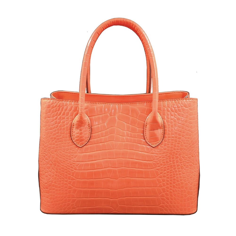 Top Cowhide Nile Crocodile Embossed Handbag, Women's Luxury Evening Shoulder Bag
