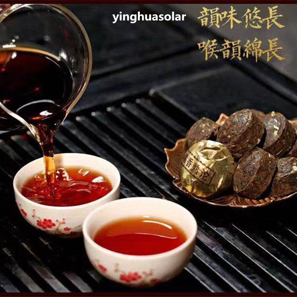 Pu'er Tea Polyphenol 糯香普洱茶熟茶坨中国云南小沱茶500gNatural Healthy Puer Tea of China Yunnan