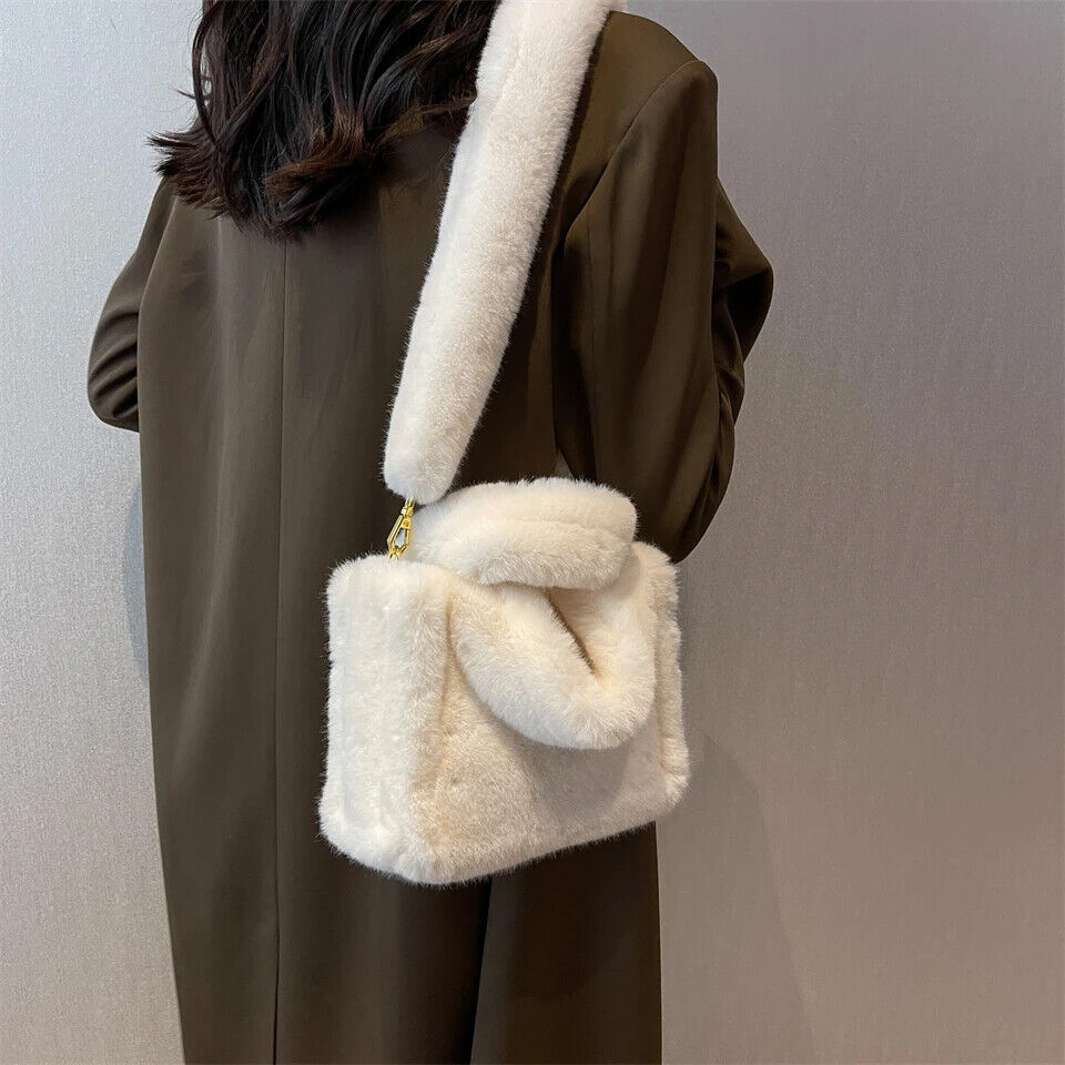 Bag Plush Handbag Cute Warm Shoulder Crossbody Bag Women