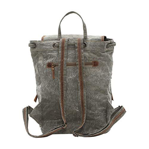 Myra Bag Old Howard Upcycled Canvas Backpack S-0829 Grey