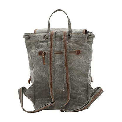 Myra Bag Old Howard Upcycled Canvas Backpack S-0829 Grey