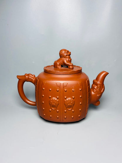 Chinese Yixing Zisha Clay Handmade Exquisite Teapot(大宅门 底款：储亚强)