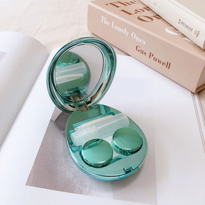 Contact Lens Case Ultra-Thin Travel Set Organizers Storage Box 9x7.4x3cm Plastic