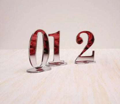 Party Table Numbers 1-20 Base Acrylic Mirror Wedding Birthday Events Decorations