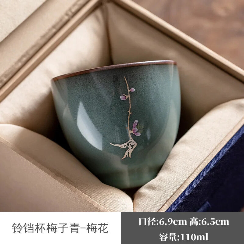 Guan Kiln Iron Tire Ceramic Tea Cup Cup TeaCups Gracked Glaze Split Ice Tea Gift