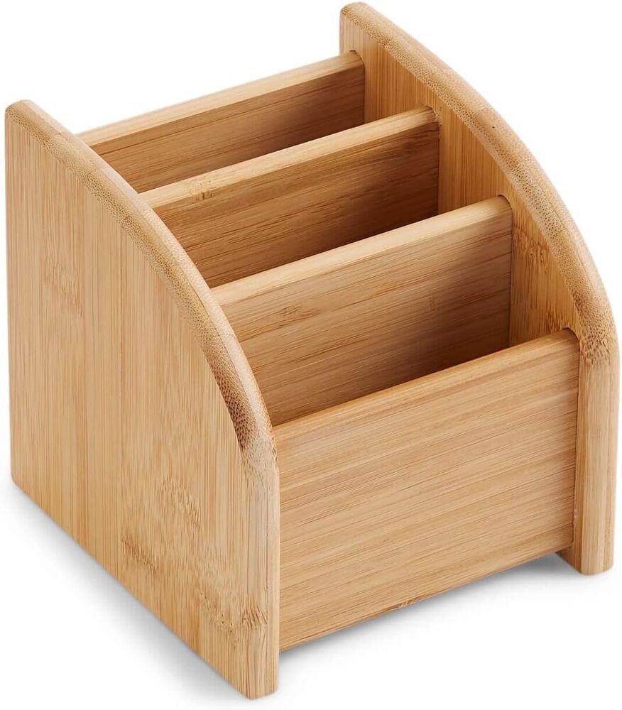 3 Tier Wooden Desk Organizer Bamboo Mini Storage Tabletop Makeup Organizer Gift