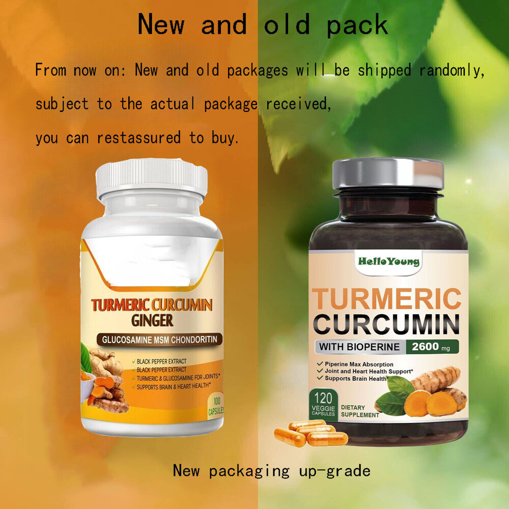 Turmeric Curcumin with Ginger Black Pepper Joint support Max Strength Capsules 1