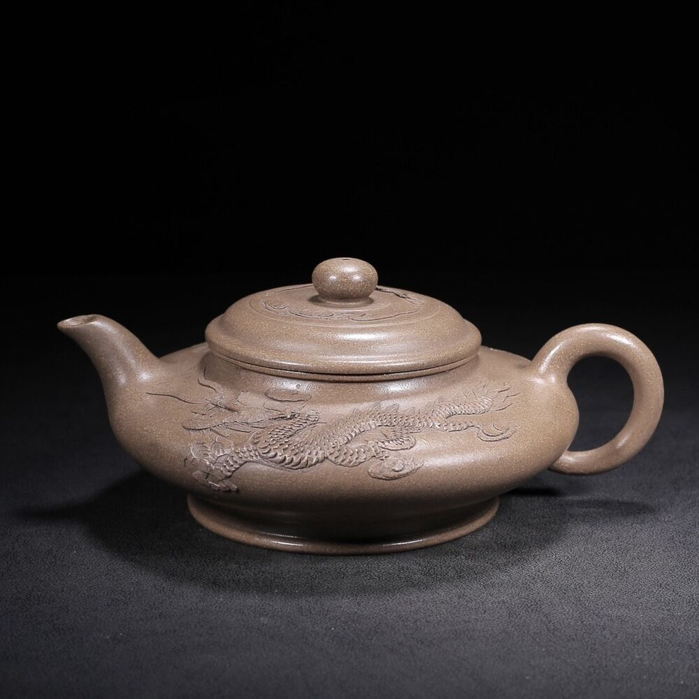 Chinese Yixing Zisha Clay Handmade Exquisite Teapot（龙凤呈祥 底款：曼希陶艺）