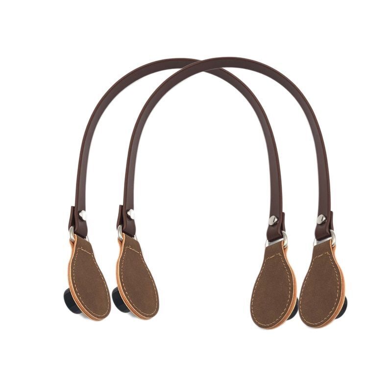 Flat Handles Faux Leather Handle Removable Flowers Canvas Handbags Accessories