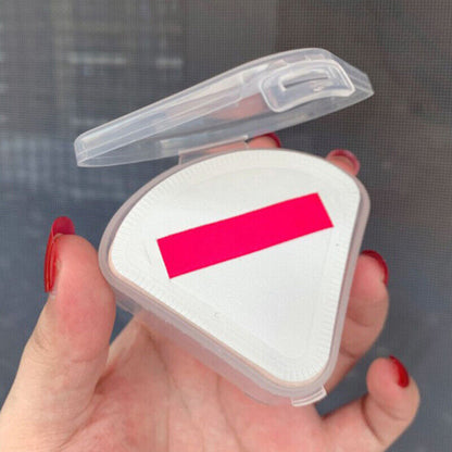 Portable Triangle Sponge Transparent Cosmetic Bag Makeup Puff Box Storage .82