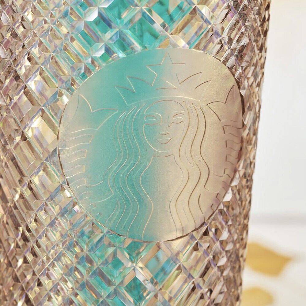 2023 New Starbucks Autumn Milky Tea Champagne Gold Jewel 24oz Cups Tumbler Gifts