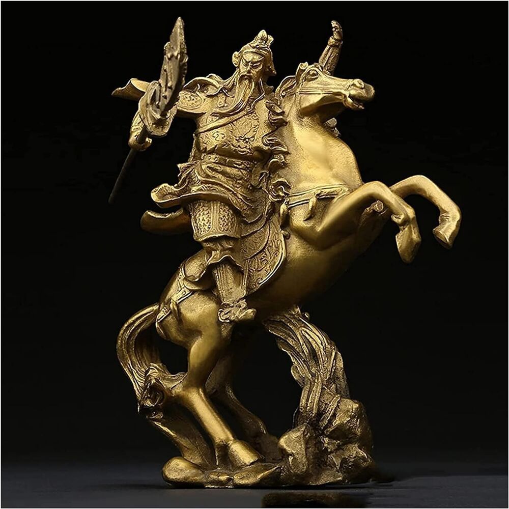 Art Gift Guan Yu Statue Living Room,Brass Guan Gong Di Home Office Tabletop