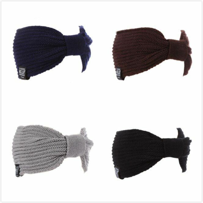 Sport Hat Autumn Winter Horizontal Striped Knit Hair Band Sport Headband Outdoor