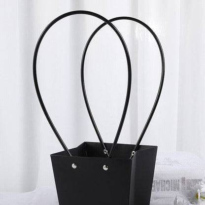 Portable Flower Box Waterproof Paper Handy Bag Kraft Handbag Party Gift Box