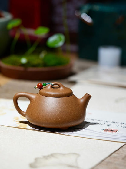 150cc China Yixing Handmade Zisha Teapot Section Clay Shipiao Gongfu Hu Teapot-