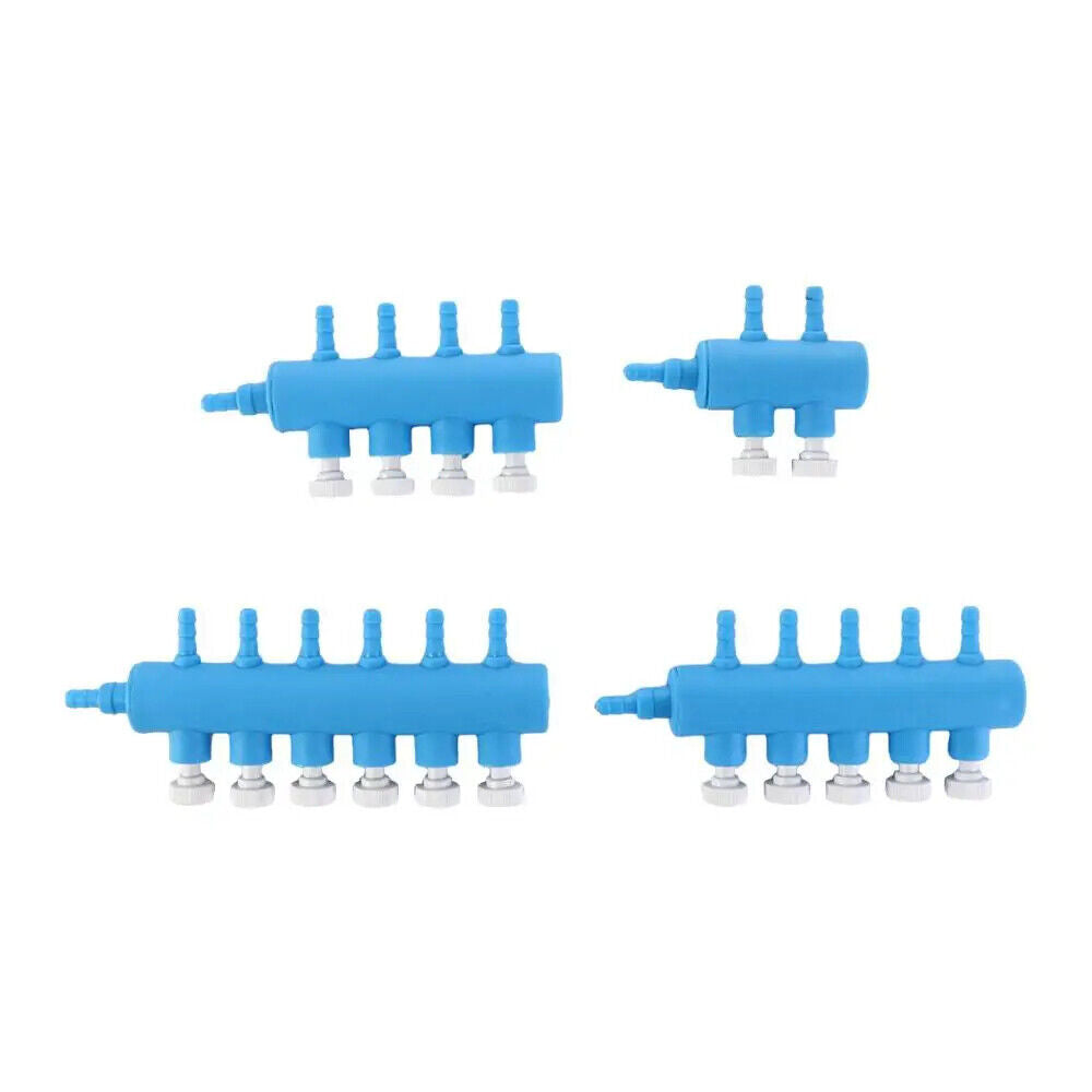 Aquarium Air Control Valves 2-6 Ways Plastic Fish Tank Split-Flow Air Pump Tools