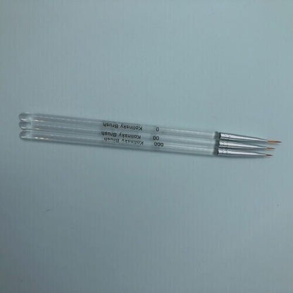 3Pcs Nail Art Brush Line Grid Stripes Drawing Pen Liner Manicure Tools 3 Sizes