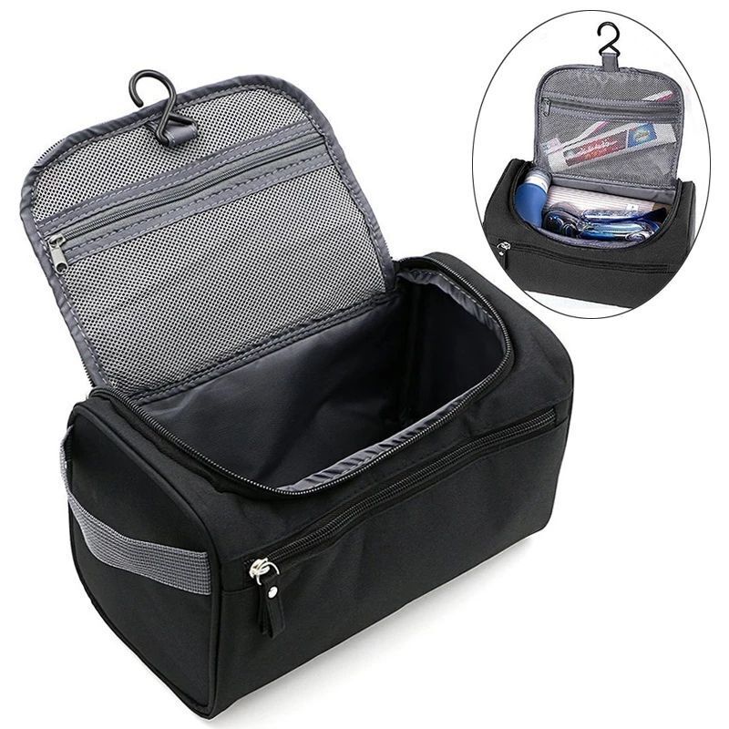 Hanging Travel Cosmetic Bag Make Up Organizer Toiletry Storage Case Shaving Bag - Thumbnail 4