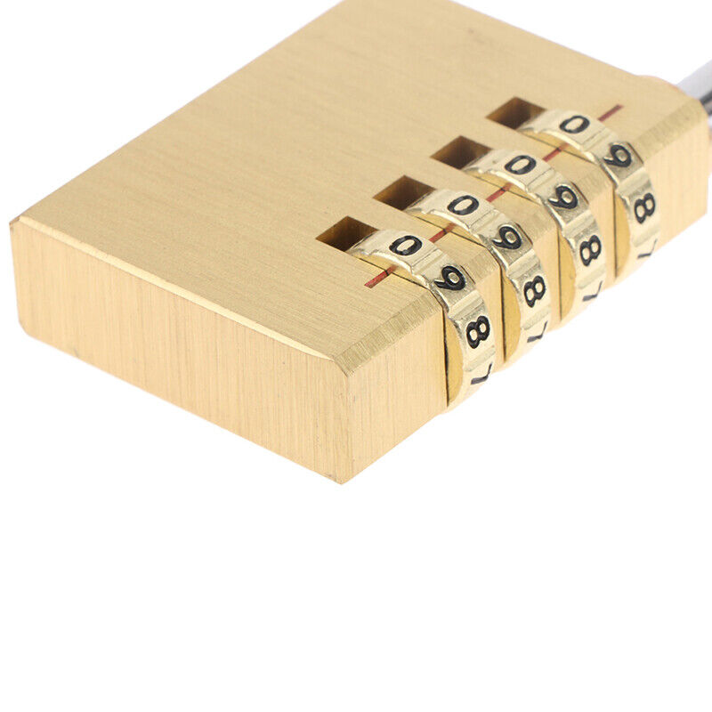 Brass Mini 3/4 Digits Number Code Lock Combination Padlock For Travelling Bag