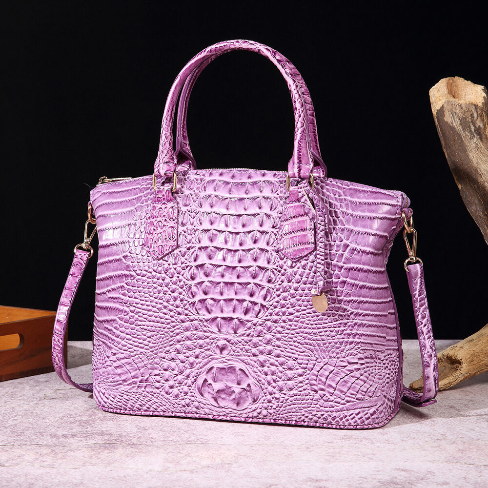 Women Patent Leather Crocodile Handbag Sling Satchel Tote Shoulder Bag Party Bag