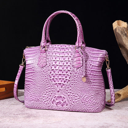Women Patent Leather Crocodile Handbag Sling Satchel Tote Shoulder Bag Party Bag