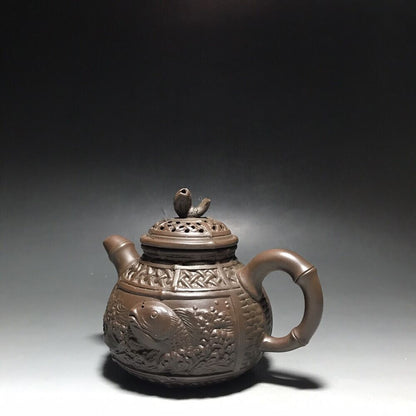 vintage chinese yixing purple clay teapot zisha ceremony teaware collection rare