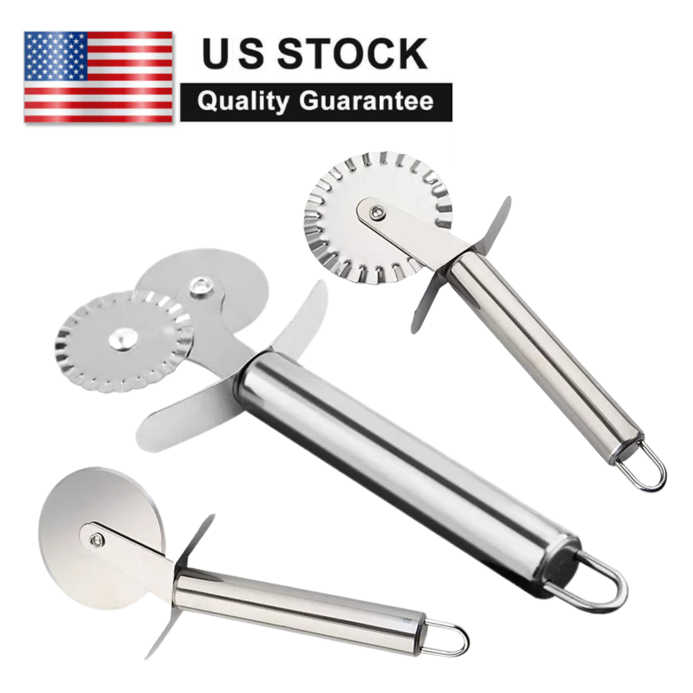 Pizza Cutter Stainless Steel Pizza Cutter Wheel Super Sharp Pizza Slicer 3Pcs/1P
