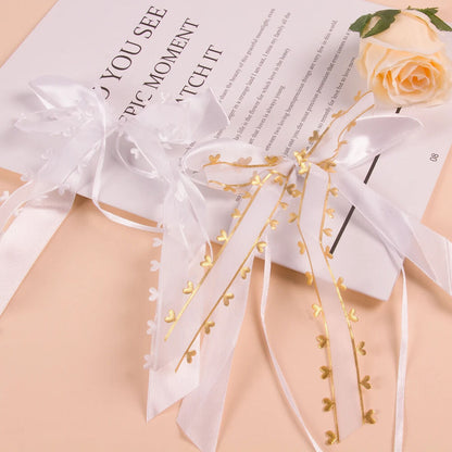 Wedding Bowknot Ribbon 20Pcs Cars Chairs Mini Bow Cloth Party Holiday Decoration