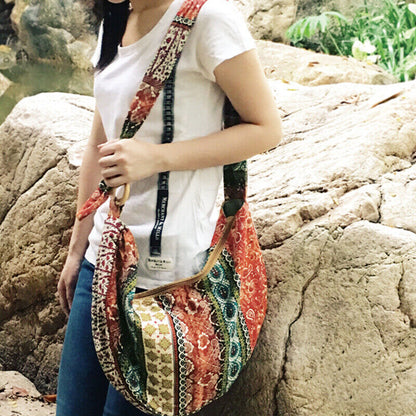 SALE Thai Hippie Boho Hobo Sling Shoulder Crossbody Bag Purse Ethnic Boho Lined
