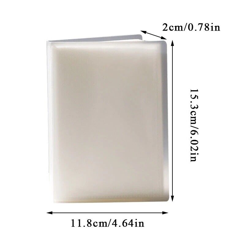 2x Transparent Photo Album Holds Mini Photo Card Ticket Collection Bag Book Gift