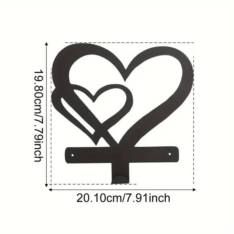 1pc Creative Heart Wall Mounted Multi-Purpose Hooks - Ideal For Organizing Keys